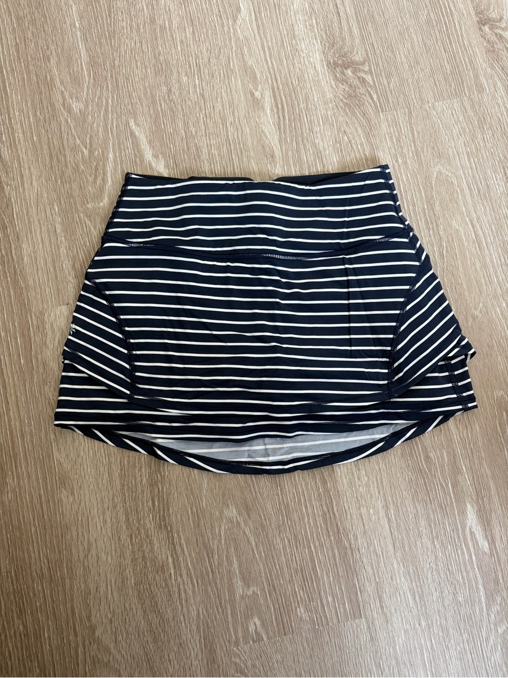 Athleta Navy and White Striped Active Skort